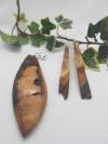 Elm Burr pendant and earring set